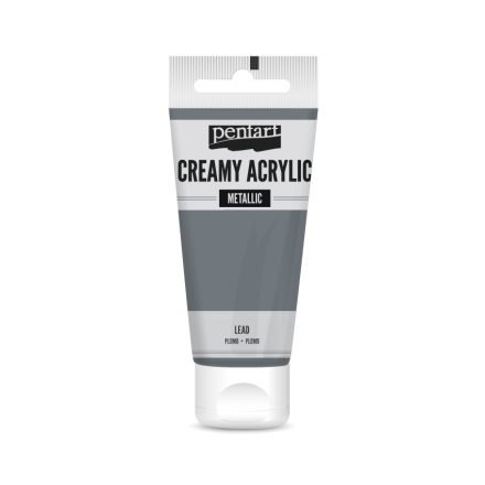 Pentart Krémes akrilfesték metál 60 ml ólom - 28020