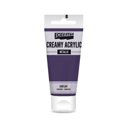 Pentart Krémes akrilfesték metál 60 ml padlizsán - 28021