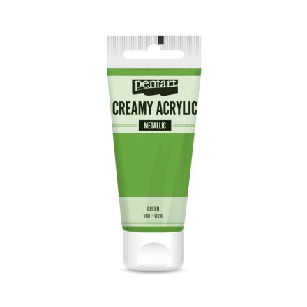 Pentart Krémes akrilfesték metál 60 ml zöld - 28024