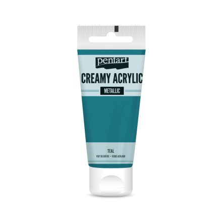 Pentart Krémes akrilfesték metál 60 ml zöldeskék - 28025