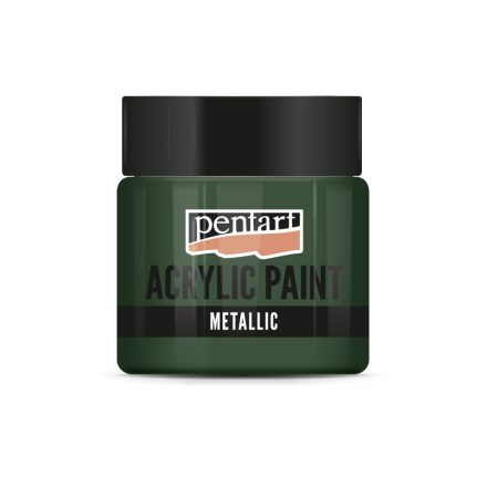 Pentart Metál akrilfesték 50 ml borostyánzöld - 29358