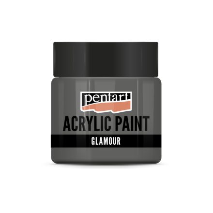 Pentart Glamour metál 50 ml ezüstfekete - 29395