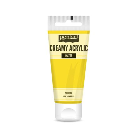 Pentart Krémes akrilfesték matt 60 ml sárga - 29659