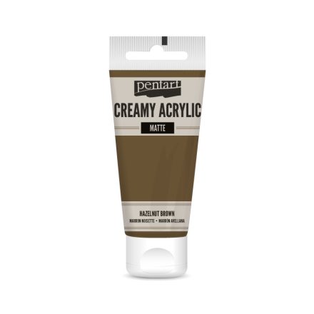 Pentart Krémes akrilfesték matt 60 ml mogyoróbarna - 29670