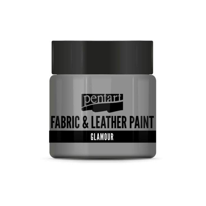 Pentart Glamour textil- és bőrfesték 50 ml ezüst - 33858
