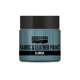   Pentart Glamour textil- és bőrfesték 50 ml türkizezüst - 33860