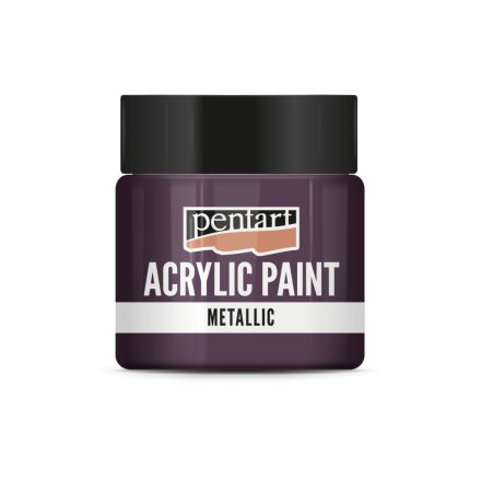 Pentart Metál akrilfesték 50 ml padlizsán - 3498