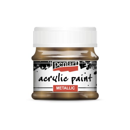 Pentart Metál akrilfesték 50 ml csillogó bronz - 3506