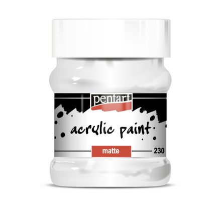 Pentart Matt akrilfesték 230 ml titánfehér - 35105