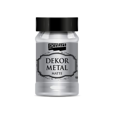 Pentart Dekormetál matt 100 ml  ezüst - 35108