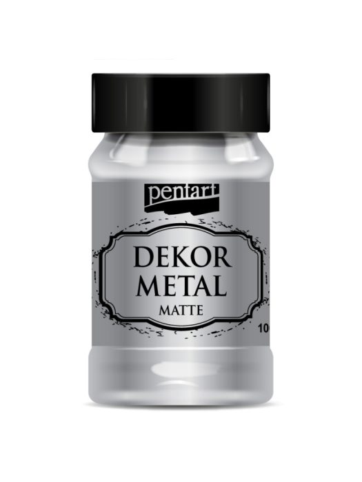 Pentart Dekormetál matt 100 ml  ezüst - 35108