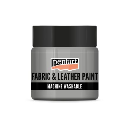 Pentart Textil- és bőrfesték 50 ml csillogó ezüst - 35139