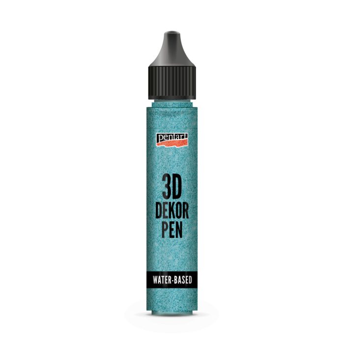Pentart 3D dekortoll csillogó 30 ml türkizezüst - 35157