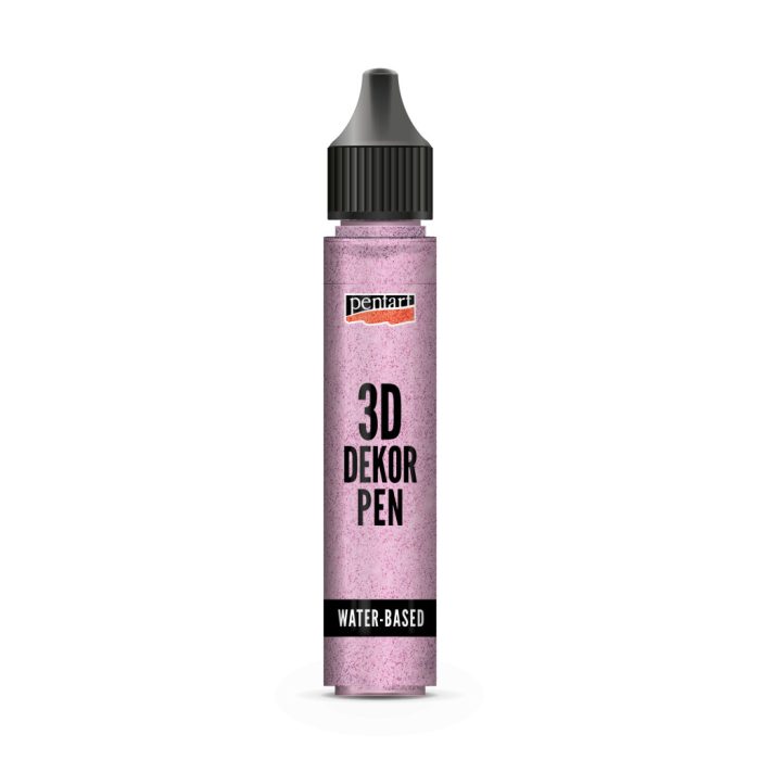 Pentart 3D dekortoll csillogó 30 ml rózsezüst - 35159