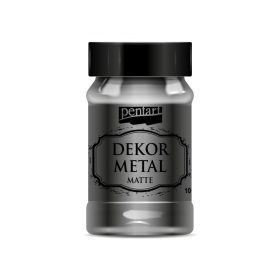 Pentart Dekormetál matt 100 ml antracit - 35206