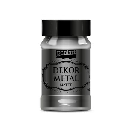 Pentart Dekormetál matt 100 ml antracit - 35206