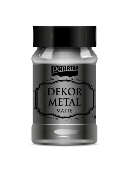 Pentart Dekormetál matt 100 ml antracit - 35206