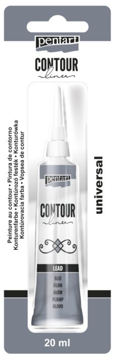 Pentart Kontúrozó festék 20 ml ólom - 3643