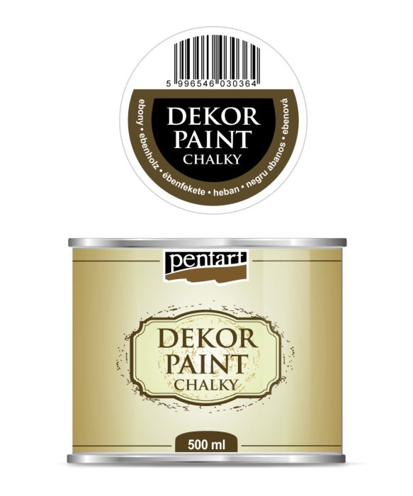Pentart Dekor krétafesték 500 ml ébenfekete - 38812