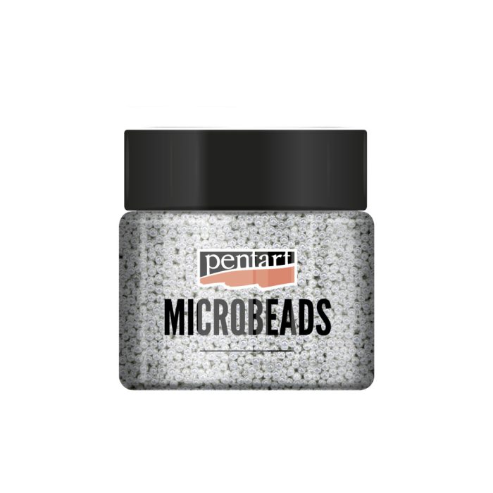 Pentart Szórógyöngy 0,8-1 mm 40 g  ezüst - 38973