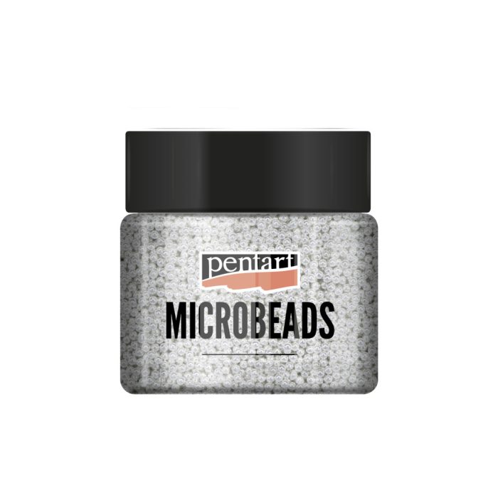 Pentart Szórógyöngy 0,8-1 mm 40 g  gyöngyház fehér - 39000