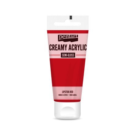 Pentart Krémes akrilfesték selyemfényű 200 ml rúzspiros - 39004