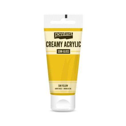 Pentart Krémes akrilfesték selyemfényű 200 ml napsárga - 39006