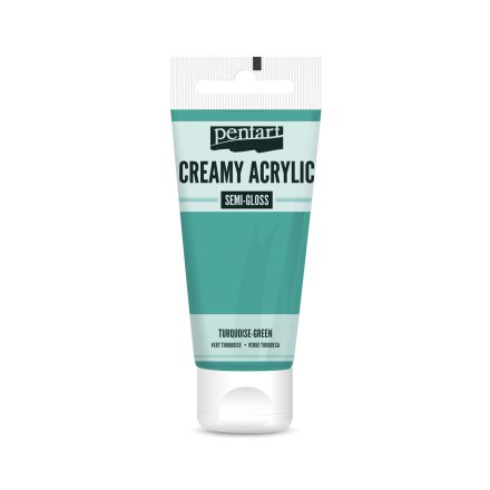 Pentart Krémes akrilfesték selyemfényű 200 ml türkizzöld - 39009
