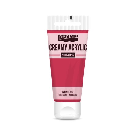 Pentart Krémes akrilfesték selyemfényű 200 ml kárminvörös - 39013