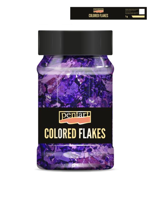 Pentart Színes fólia pehely min. 1 g, sötétlila - 40095