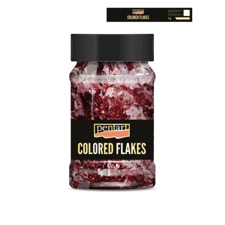 Pentart Színes fólia pehely min. 1 g, pink - 40097