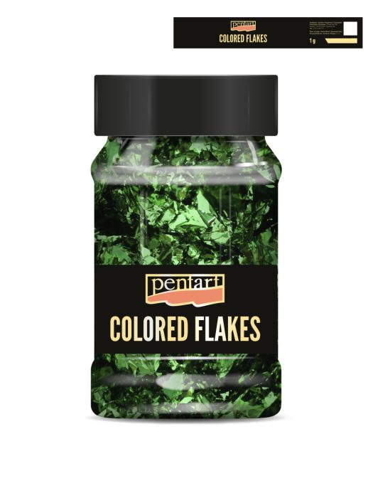 Pentart Színes fólia pehely min. 1 g, zöld - 40101