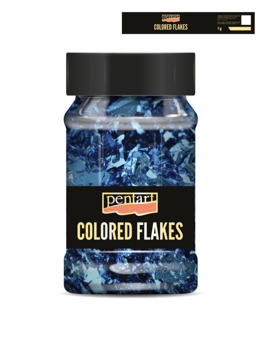 Pentart Színes fólia pehely min. 1 g, kék - 40102
