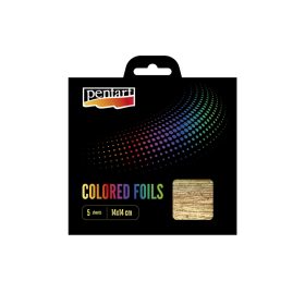   Pentart Színes fólia lap 14x14 cm 5 lap/csomag, barokkarany - 40112