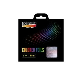   Pentart Színes fólia lap 9x9 cm 5 lap/csomag, világoslila - 40113