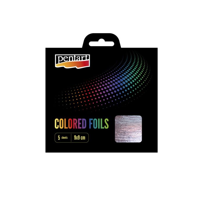 Pentart Színes fólia lap 9x9 cm 5 lap/csomag, világoslila - 40113