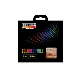   Pentart Színes fólia lap 14x14 cm 5 lap/csomag, rózsaarany - 40119