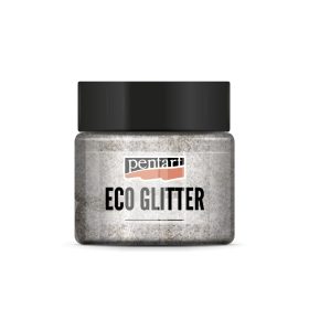 Pentart Eco Glitter ezüst, extra finom min. 15 g - 41122