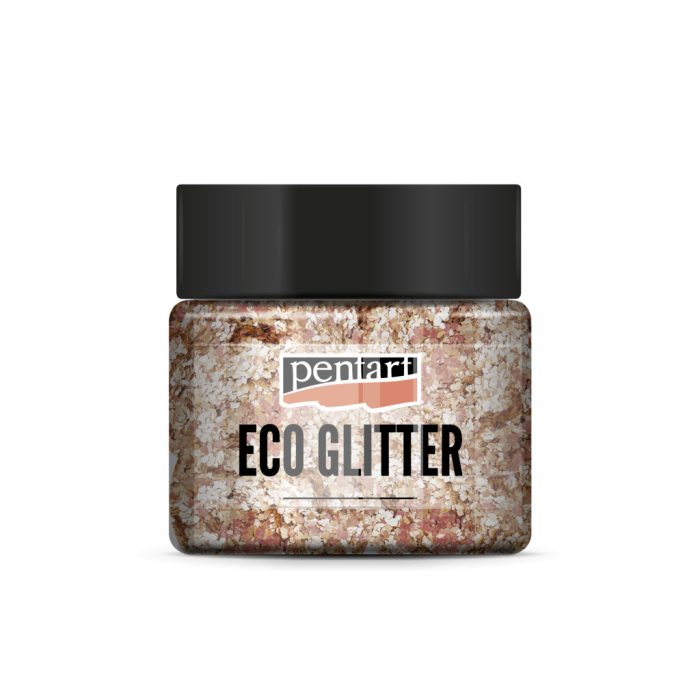 Pentart Eco Glitter rózsaarany, durva min. 15 g - 41132