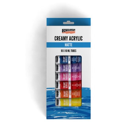 Pentart Krémes akrilfesték matt szett 10 szín x 16 ml / tubus - 45111