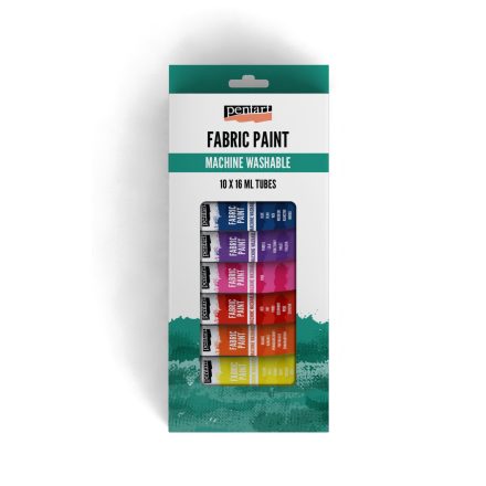 Pentart Textilfesték szett 10 szín x 16 ml / tubus - 45123