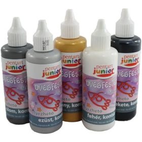   Pentart Junior lehúzható üvegfesték 80 ml arany kontúr - 6462
