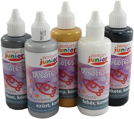 Pentart Junior lehúzható üvegfesték 80 ml arany kontúr - 6462