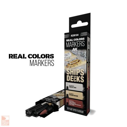 AK Interactive Ships & Decks - Set 3 Real Colors Markers