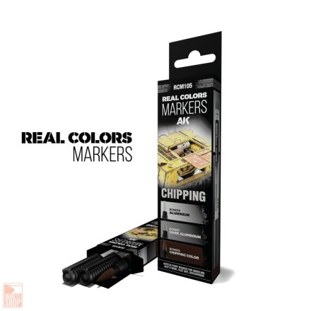 AK Interactive Chipping - Set 3 Real Colors Markers