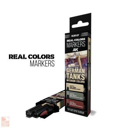 AK Interactive German Tanks Interior Colors - Set 3 Real Colors Markers