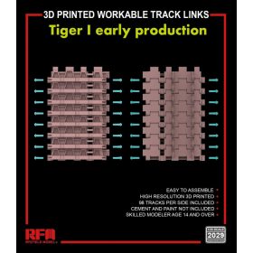   Ryefield model 1:35 3D printed Workable track links for Tiger I early