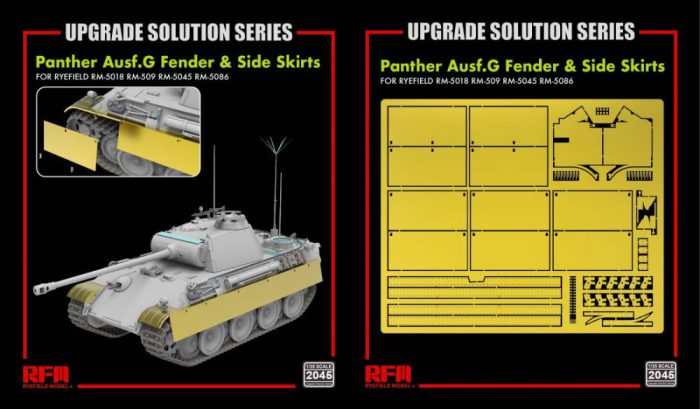 Ryefield model 1:35 Panther Ausf.G Fender & Side Skirts  for 5018 5019 5045 5089