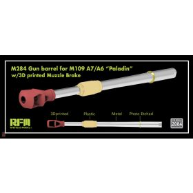   Ryefield model 2084 1:35 M284 Gun barrel for M109 A7/A6 “Paladin” w/3D printed Muzzle Brake