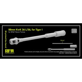   Ryefield model 2098 1:35 3D printed Gun barrel 88mm KwK 36 L/56 for Tiger I, for RFM/Takom/Tamiya